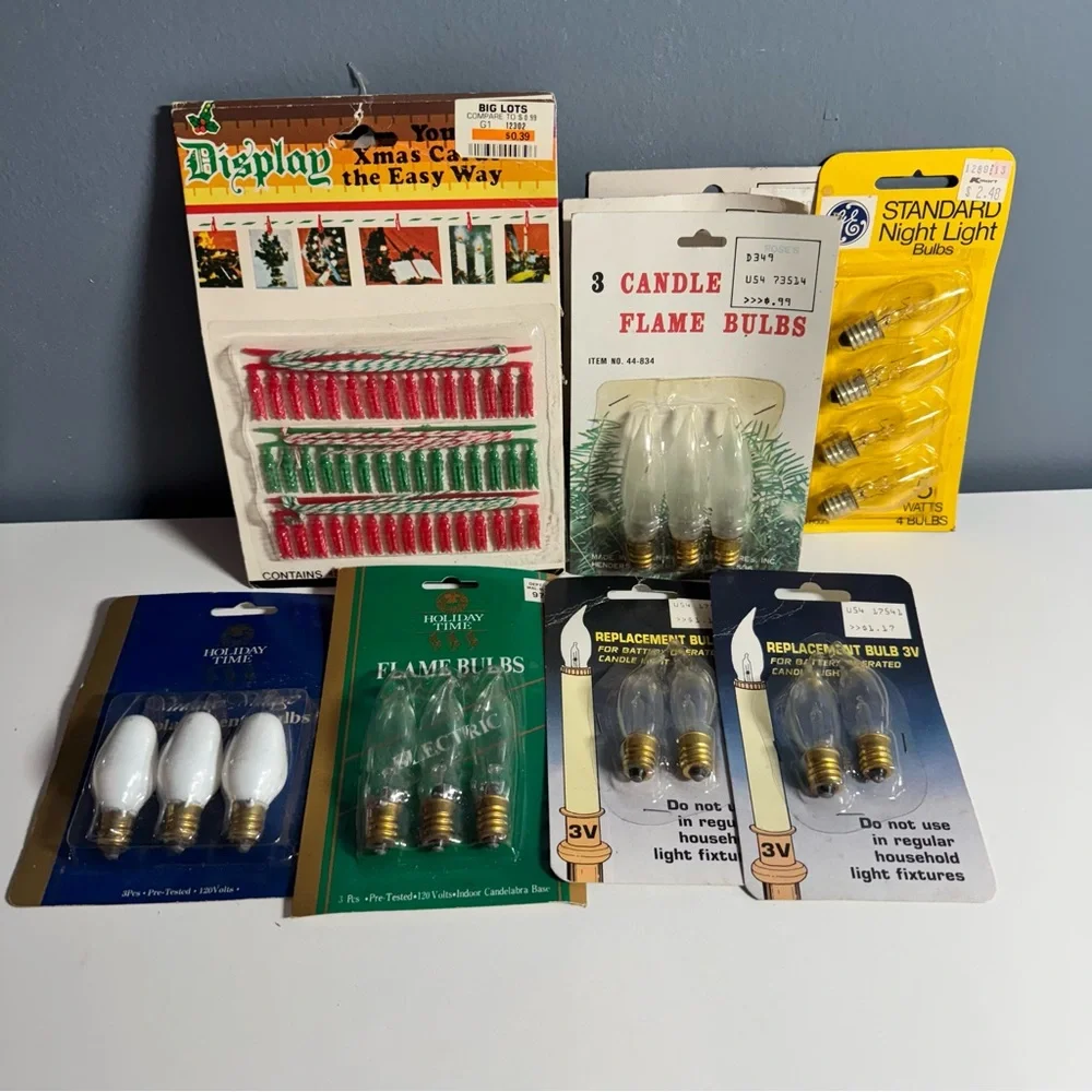 Vintage Christmas Candle Light Set - lots of different colors